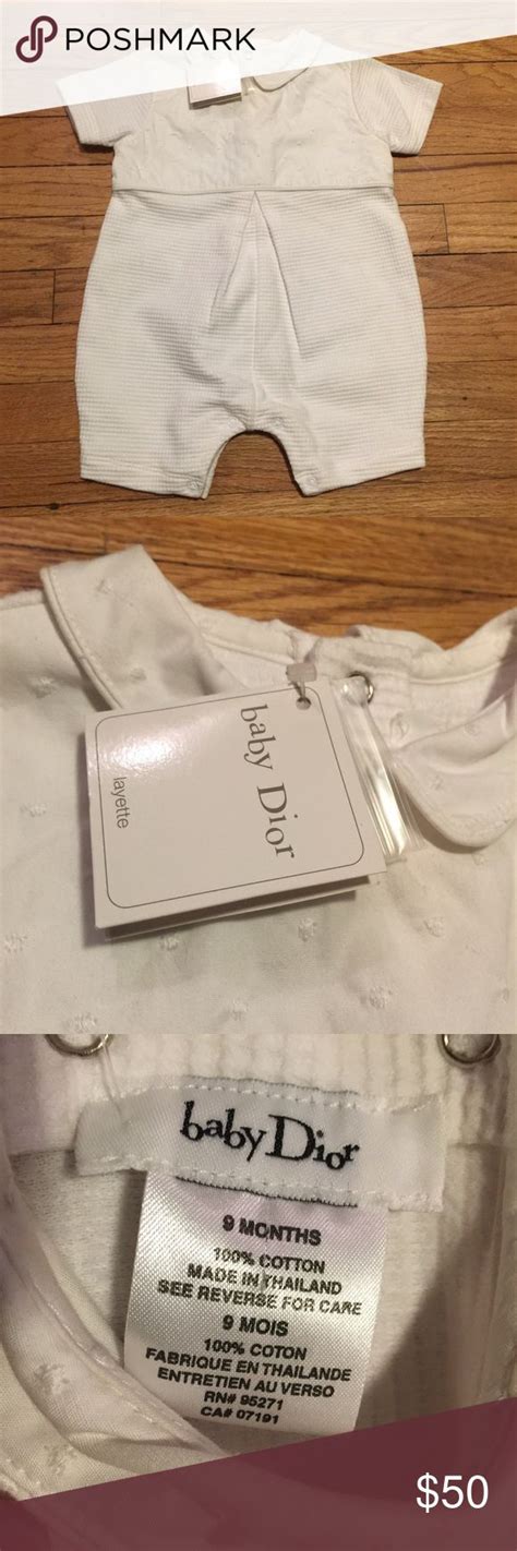 baby dior white onesie|newborn baby dior.